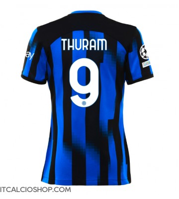 Inter Milan Marcus Thuram #9 Prima Maglia Femmina 2023-24 Manica Corta